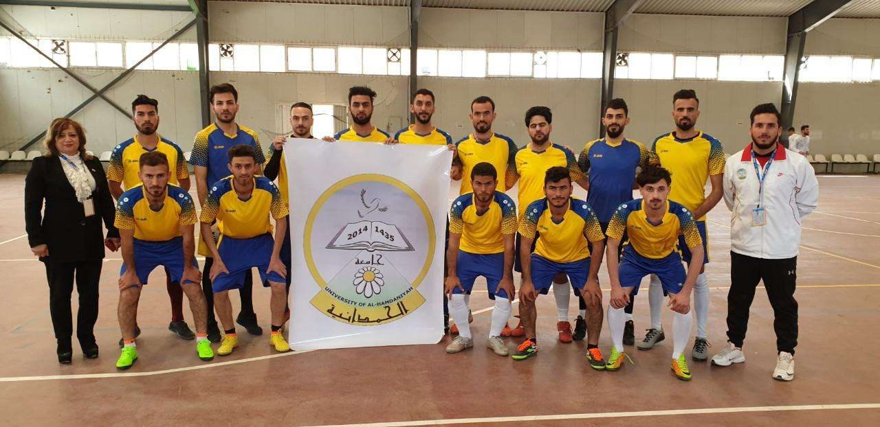 فريق جامعتنا يحقق فوزه الاول في بطولة الجامعات العراقية لخماسي الكرة